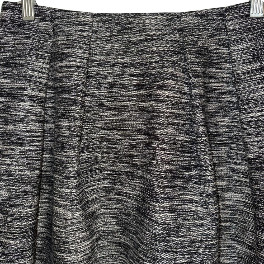MADEWELL Black Gray White Tweed Pleated Mini Short Skirt W/Pockets EUC 6 - Picture 3 of 6